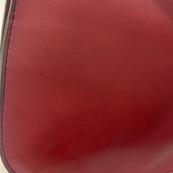 Emilie M Simulated Leather Maroon/Burgundy Handbag - Picture 11 of 14